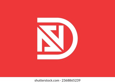 Letter N D S trendy vector logo design