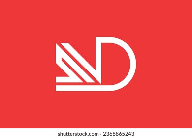 Letter N D S trendy vector logo design