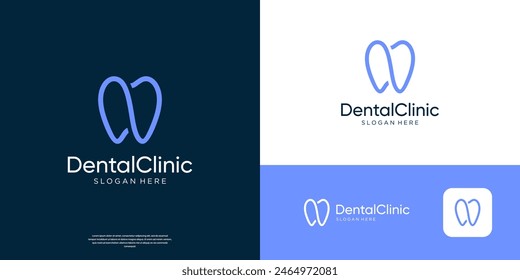 Letra N Plantilla de diseño de logotipo de cuidado dental.