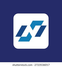 Modelo vetorial do conceito de logotipo de design da letra N
