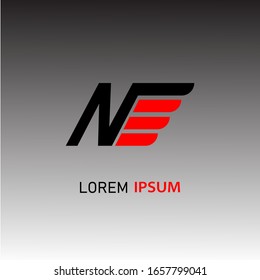 Letter N design with wings Vector Template, Emblem, Concept Design, Creative Symbols, Icons