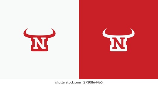 Letra N Logo Devil Horn