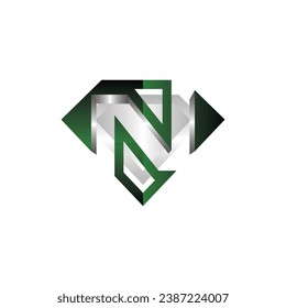 Buchstabe N Diamond Logo elegantes Design, Diamant-Symbol-Vorlage für Ihr Unternehmen