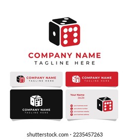 Logotipo de letra N Dice, adecuado para cualquier negocio relacionado con dados con N iniciales.