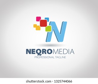 Letter N Digital Logo