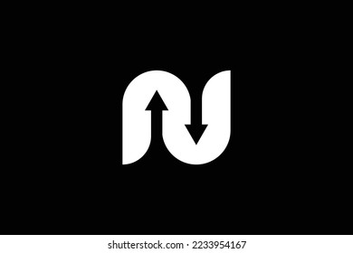 Plantilla de diseño de logotipo de flecha arriba abajo