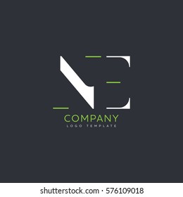Letter N E initial logo