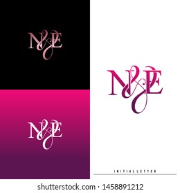 Letter N E NE logo initial vector. Initial luxury logo.