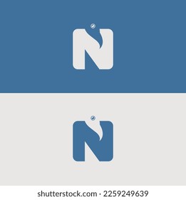 Logo De La Letra N Águila. Vector de logotipo de diseño simple
