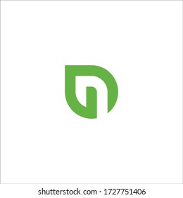 Letter N eco leaves logo icon design template elements