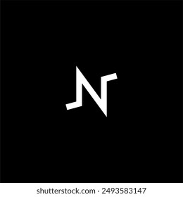 Letter N and EKG or pulse logo concept vector icon