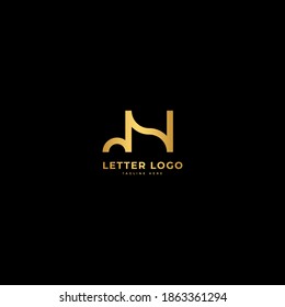 Letter N. Elegant logotype vector. Minimalist logo concept