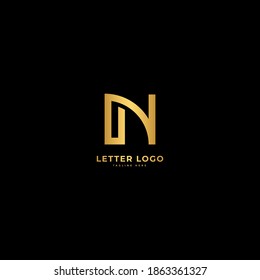 Letter N. Elegant logotype vector. Minimalist logo concept