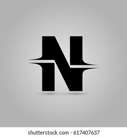 Letter N Elegant typographic