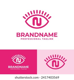Letter N Eye Logo, suitable for business related to vision, spy, optic, or eye with Initial N