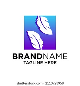 Letter N Feather Logo Design Template Inspiration, Vector Illustration.