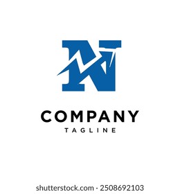 Letter N Finance Logo icon vector