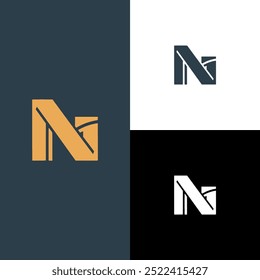 letter N financial company business logo vector illustration template design