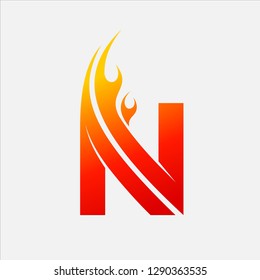 Letter N Fire