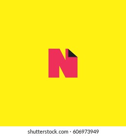 Letter N flaking design logo vector