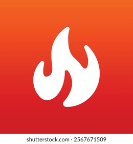 Letter N Flame Logo. Fire Symbol.