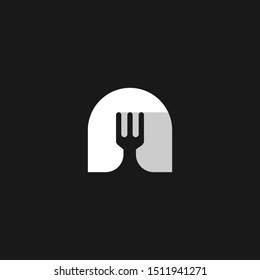 Letter N Fork Creative Business Object Logo