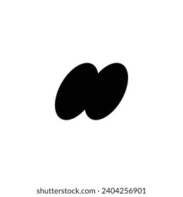 Letter N fun symbol simple logo vector