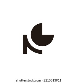 Letter N and G clock geometric symbol simple logo vector