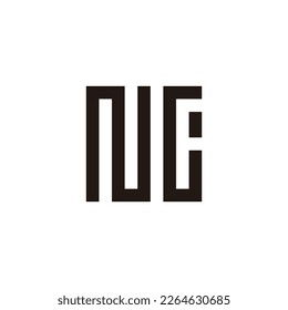 Letter N, G and F square geometric simple symbol logo vector