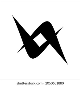 letter N geometric design, letter N monogram design, letter N logo design