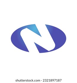 Letter N geometric identity logo
