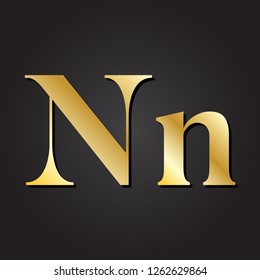 letter N gold