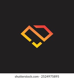 Letra N Oro Diamante Gradiente Logotipo simple Vector 