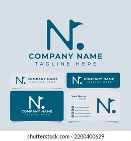 Letter N Golf Flag Logo, is suitable for any business.