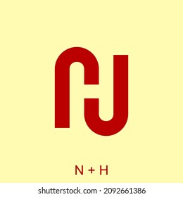 Initialkonzept der Buchstaben N und H. Sehr geeignet für verschiedene geschäftliche Zwecke auch für Symbol, Logo, Firmenname, Markenname, Personenname, Icon und vieles mehr.