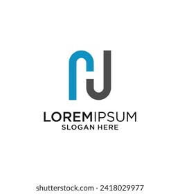 plantilla de diseño de logotipo de letra n h