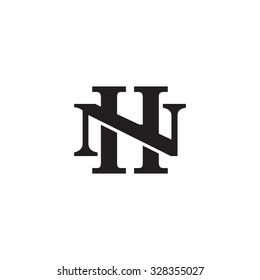 letter N and H monogram logo