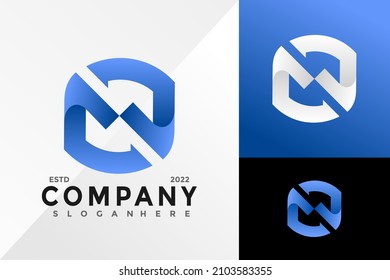 Letter N Hand Company Logo Design Vector illustration template