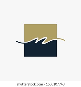 Letter N handwriting with square  concept. handwriting logo of initial signature, decoration, fashion, jewelry, boutique, and botanical with creative template for any company or business - vector