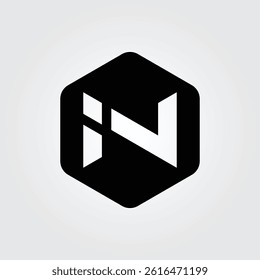 Letter N Hexagon icon vector illustration