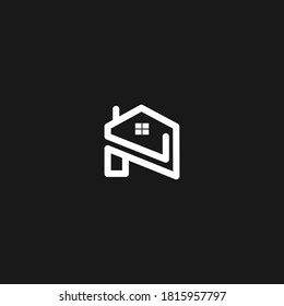 Letter N Home logo template design Vector illustration 