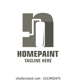 Letter N House Painting Logo Design Template Inspiration, Vector Illustration.