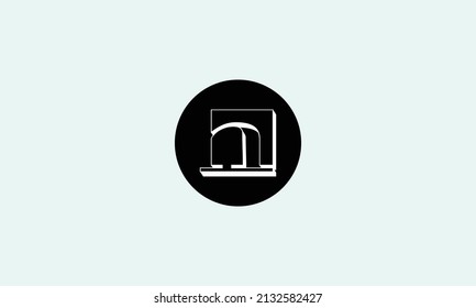 Letter N icon design with circle. Creative modern letters icon, Premium vector illustration.