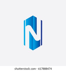 letter N icon to logo comapany