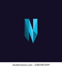 Logotipo de icono Carta N - Creativo y elegante