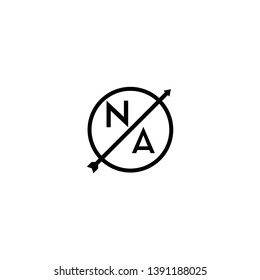 letter N A icon logo design concept