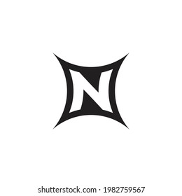Diseño de la plantilla de logotipo del vector de icono N de la letra Ilustración
