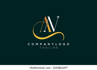Letter A and N Icon Vector Logo Template Illustration Design.  