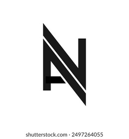 letter a n illustration design logo