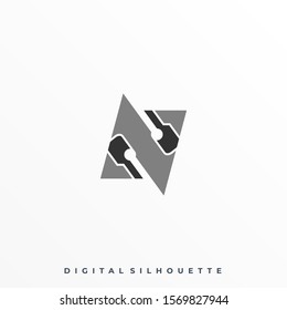 Letter N Illustration Vector Template. Suitable for Creative Industry, Multimedia, entertainment, Educations, Shop, and any related business